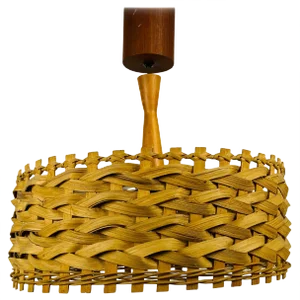 Mid-Century Wooden Pendant Lamp, Sweden, 1960s