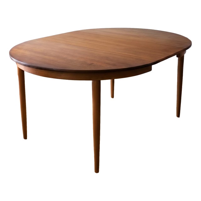 Vintage Danish Extendable Round Table, 1950s For Sale