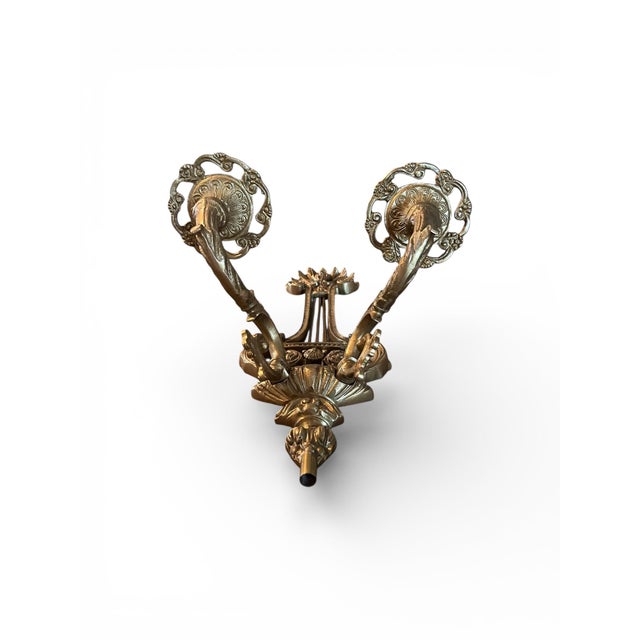 Gold Pair of Vintage Fredric Cooper Gilt Wall Sconces/Chicago For Sale - Image 8 of 12