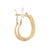 Modern Late 20th Century 18k Yellow Gold Textured J-Hoop Earrings, A Pair For Sale - Image 3 of 4