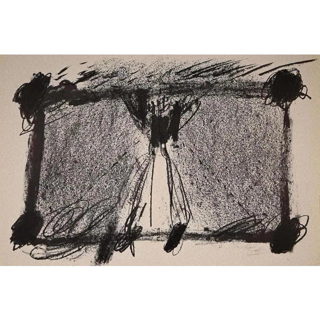 Antoni Tàpies - in Two Blacks - Original Lithograph - 1968 For Sale - Image 3 of 3
