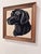 Vintage Framed Black Labrador Retriever Wool Needlepoint Textile Art For Sale - Image 4 of 4