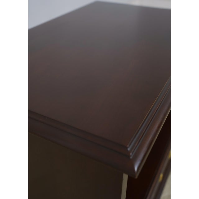 1980s Harden 1 Drawer Cherry Georgian Style Nightstand For Sale - Image 13 of 18