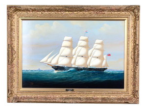 Anthony Skuse, Marine Seascape of The Ellen Stuart Ship, Oil Painting