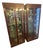 1960s Attributed to Henredon Campaign Style Lighted Display Cabinets (2) For Sale
