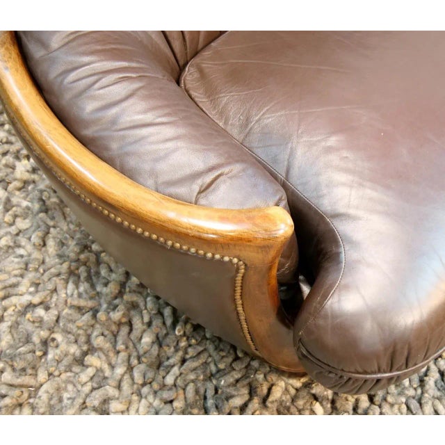 Arts & Crafts Style Leather Sofa, 1950s For Sale - Image 4 of 18