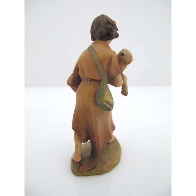 Anri Italy Ulrich Bernardi Shepherd Boy With Lamb Christmas Nativity Figurine For Sale In Portland, OR - Image 6 of 7