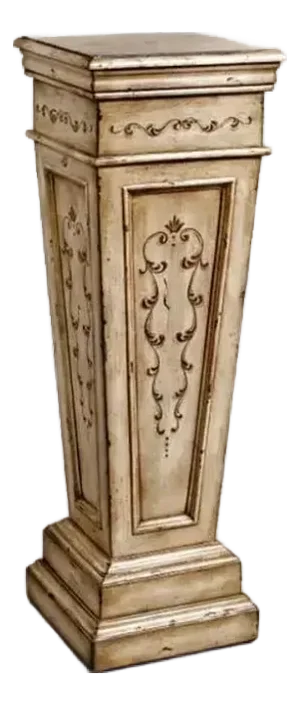 Pulaski Hand Painted Ornamental Wooden Pedestal