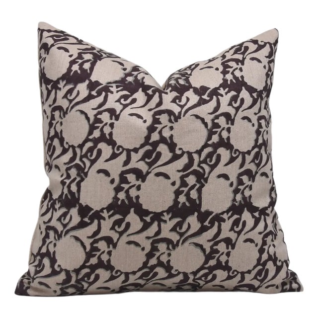Fabdivine Handcrafted Block Print Cushion Cover 14x36 Inch Pure Linen-Zicron For Sale