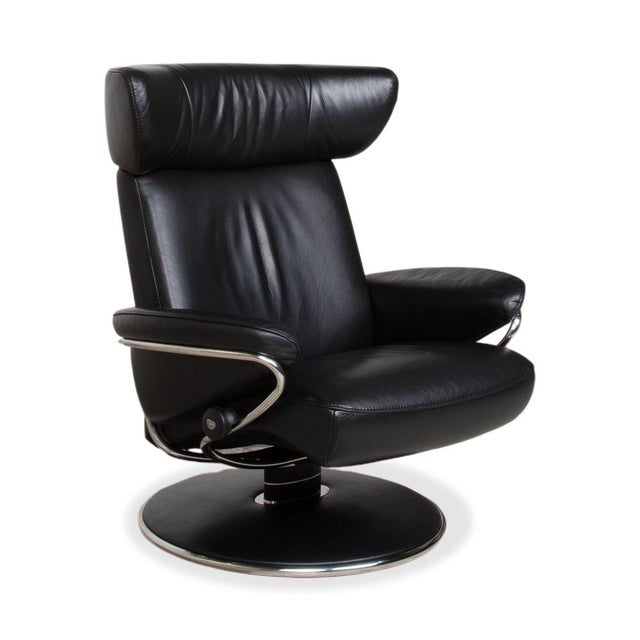 Modern Jazz Recliner Chair in Leather from Stressless For Sale - Image 3 of 18