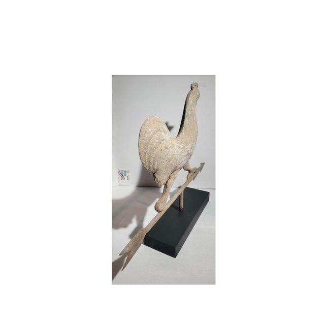 Late 19th Century 19th Century Full-Bodied Original Painted Rooster Weathervane For Sale - Image 5 of 6