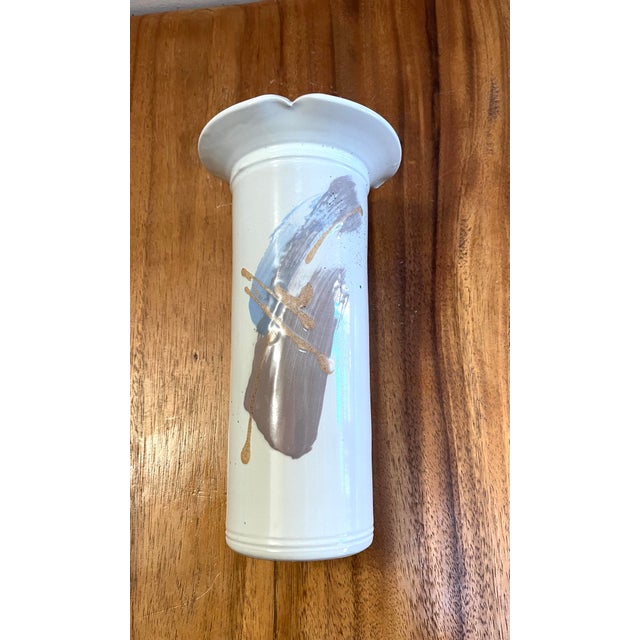 Studio Modern Contemporary Ceramic Vase - Signed For Sale - Image 4 of 6