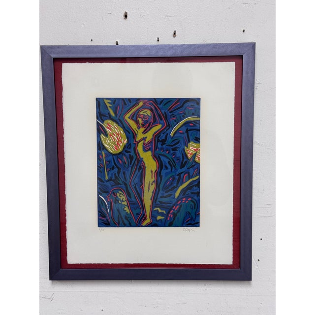 Late 20th Century Carol Doyle "Yellow Dancer" Limited Lithograph, Signed For Sale - Image 5 of 12