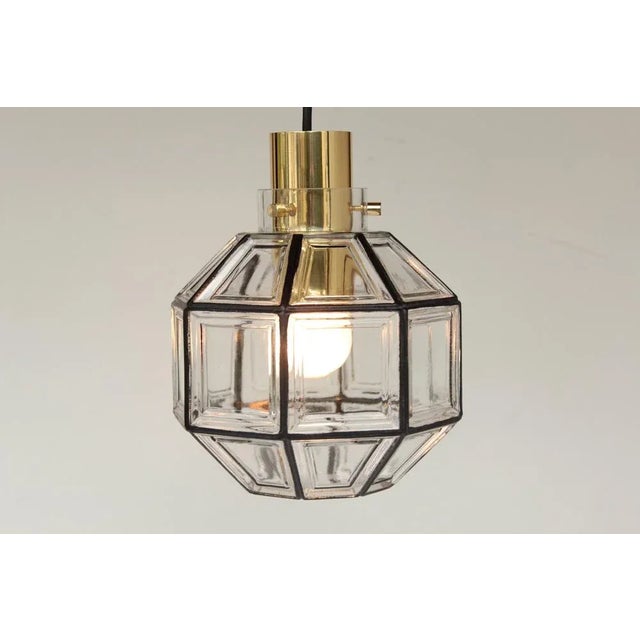 Glass & Iron Ceiling Lamp from Limburg, 1970s For Sale - Image 9 of 11
