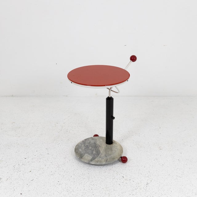 Metal and Marble Coffee Table with Wheels, 1970s For Sale - Image 4 of 11