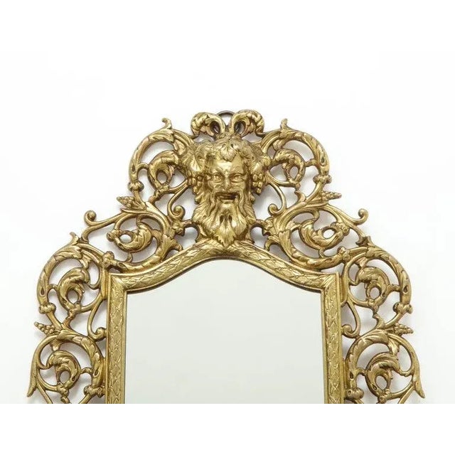 1890's P.E. Guerin N.Y. antique brass wall or vanity mirror, in vintage original condition with minor wear and patina to...
