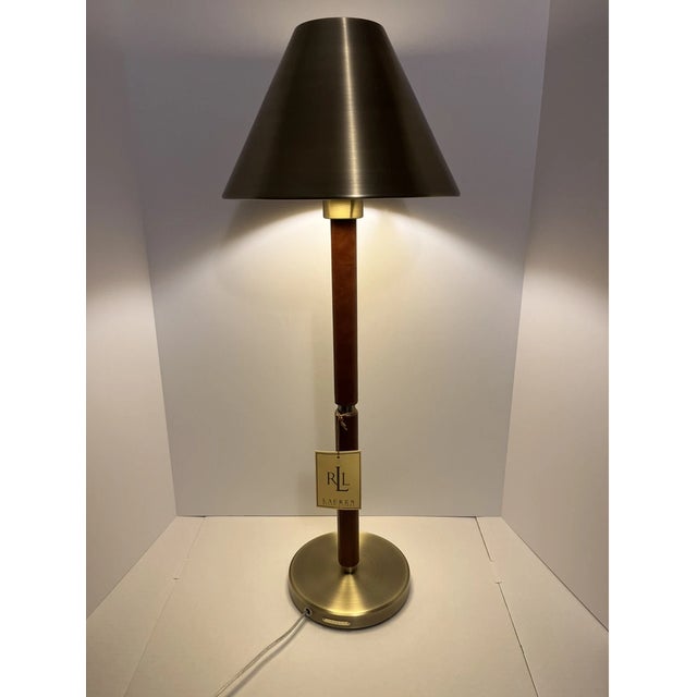 Elevate your décor with this sophisticated Ralph Lauren Home candlestick buffet lamp, featuring a timeless combination of...