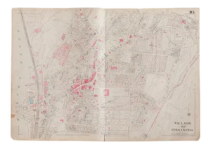 Vintage 1930s Hopkins Map of Village of Ossining