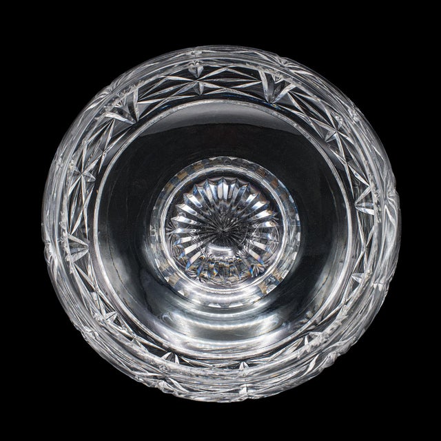 Glass Vintage Rose Bowl, English, Cut Crystal, Posy, Potpourri, Fruit Dish, Circa 1970 For Sale - Image 7 of 11
