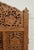 Vintage Hand Carved Two Panel Teak Room Divider Folding Screen For Sale - Image 9 of 18