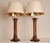 Vintage Faux Gold Gilded Bronze and Turned Burl Wood Athenian Tripod Table Lamps. Design: Henredon, Frederick Cooper,...