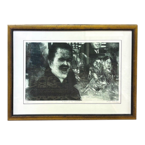 Mid Century Original Lithograph Titled "Portrait of the Artist" - By Artist Vaino Kola, Signed, Dated and Numbered