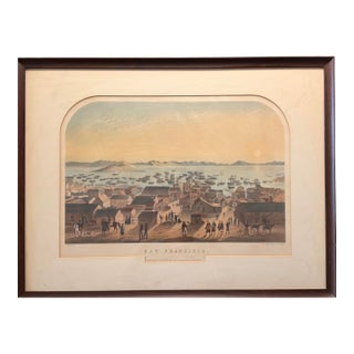 San Francisco, 1851 Chromolithograph, Francis Samuel Marryat, Hanhart, London For Sale