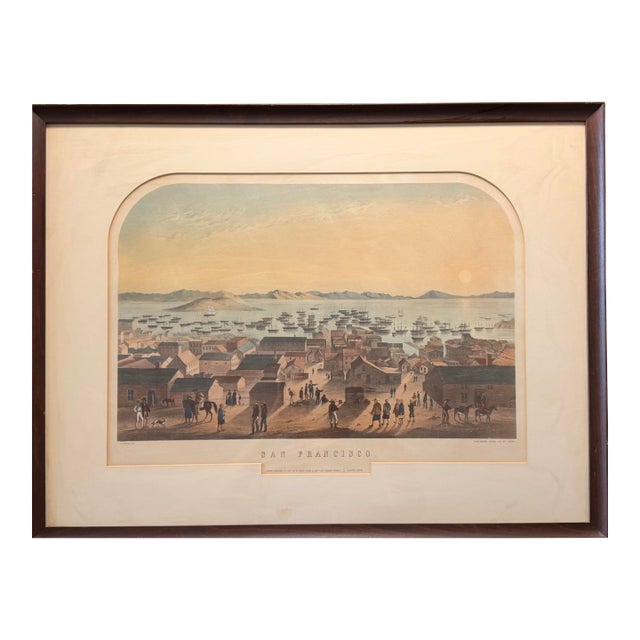 San Francisco, 1851 Chromolithograph, Francis Samuel Marryat, Hanhart, London For Sale
