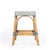 Spritely Home Accent Furniture Robias 24.5 in. Seat Height Rectangular Rattan Backless Counter Stool with Footrest, White/Black Dot/ Natural Rattan Frame For Sale - Image 4 of 8