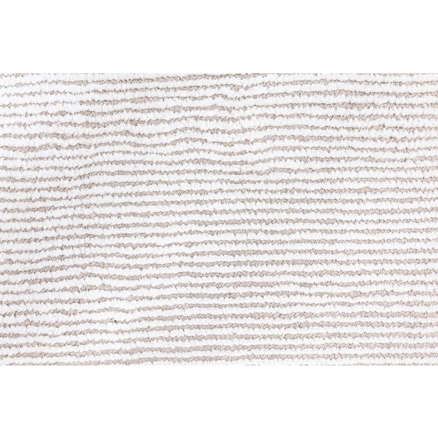 Modern Beige Fragment Runner by Doris Leslie Blau Size: 3'8" × 14'3" (111 × 434 cm) Color: Beige Construction: Knotted...