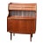 1960s Danish Teak Secretary Desk Attributed to Gunnar Falsig - Sliding Glass Doors For Sale