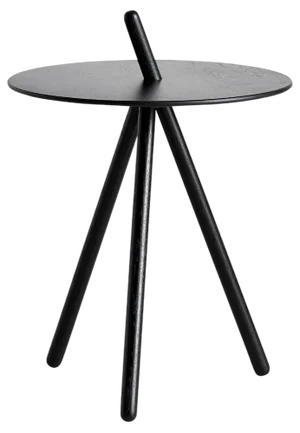 Black Oak Come Here Side Table by Steffen Juul