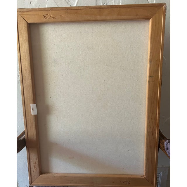 Wood Late 20th Century Original Impressionistic Portrait "Seaside Sisters" Oil on Canvas, Signed by Artist For Sale - Image 7 of 10