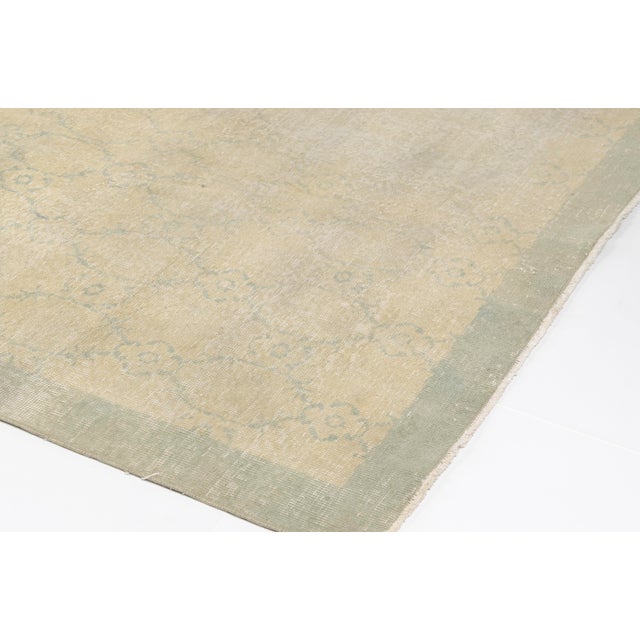 Tan 1950s Tan Colour Floral Handknotted Carpet For Sale - Image 8 of 10
