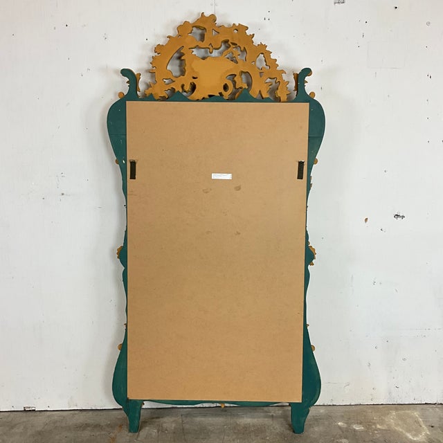 Carver's Guild Newport Jardin Rococo Revival Gilt Wood Wall / Floor Mirror For Sale - Image 9 of 12