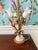Mid 20th Century Hollywood Regency Alabaster Gilt Tole Table Lamp For Sale - Image 9 of 12