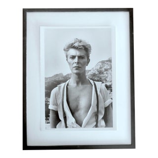 1990s Figurative Black and White Photography Image of David Bowie by Helmut Newton For Sale