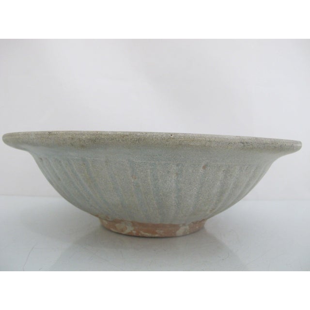 19th Century Southeast Asian Thai Sawankhalok Sukhothai Style Celadon Stoneware Pottery Bowl For Sale - Image 5 of 11