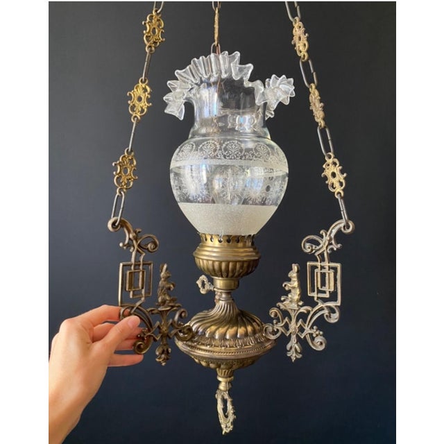 Metal Antique Pendant Lights, 1960s, Set of 2 For Sale - Image 7 of 13