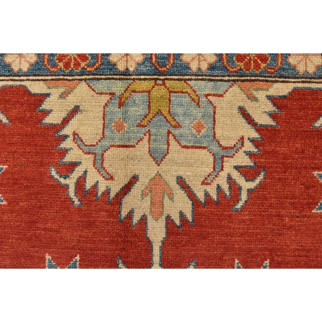 Kazak Rug 8’6” X 13’4” Red Wool Tribal Hand-Knotted Oriental Carpet For Sale - Image 9 of 15