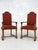 Red Antique French Wood and Red Fabric Chairs, Set of 8 For Sale - Image 8 of 12