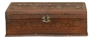 Antique Anglo Indian Carved Jewelry Box