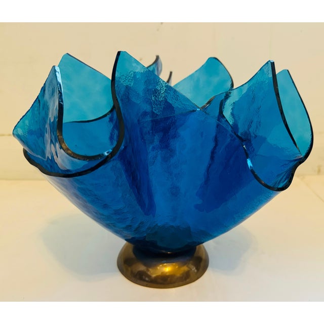 Was Fedrigolli Sculptural Glass 1980s Italian Vase For Sale In New York - Image 6 of 12