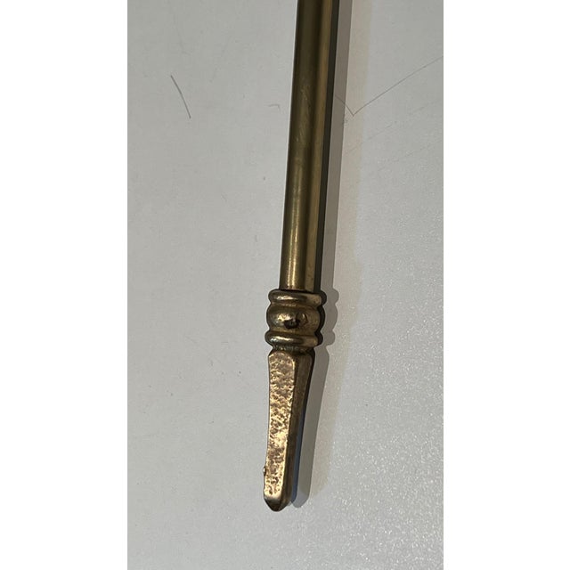 Neoclassical Brass Fireplace Tools in the Style of Maison Jansen For Sale - Image 12 of 12