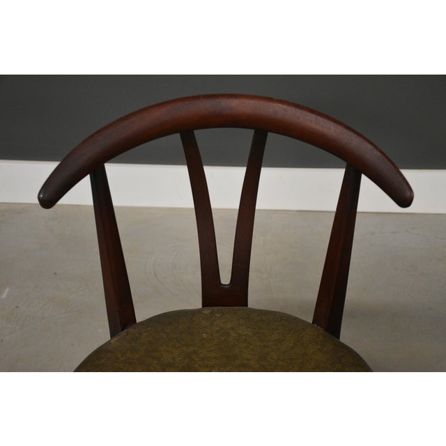Mid 20th Century Mid 20th Century Modern Mahogany Color Dining Chairs - Set of 5 For Sale - Image 5 of 10