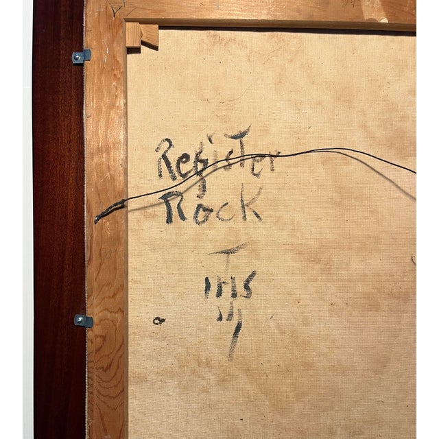 1964 Andrew William Vachon s.j. "Register Rock" Original Oil Canvas Impasto Painting For Sale - Image 12 of 13