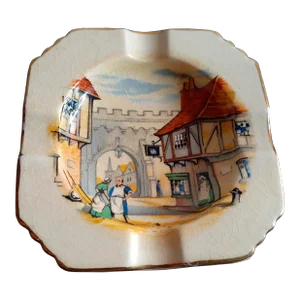 1940s Royal Winton England Square Ashtray