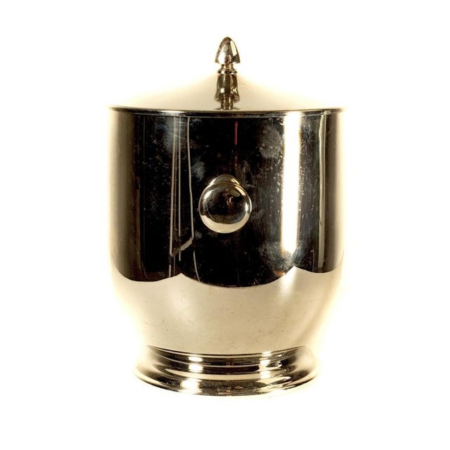 Antique Silver-Plated Ice Bucket attributed to Maestri Vetrai, Italy, 1970s For Sale - Image 3 of 5
