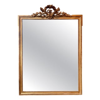 Antique French Louis XVI Style Gilt Mirror, 1850 For Sale