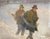 Albert Stagura, Lumberjack in the Snow, Oil Painting on Canvas For Sale - Image 13 of 13